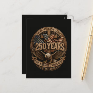 Cartes Pour Fêtes Annuelles Américain 1776 2026 250e 4 juillet Fête de l'Indép