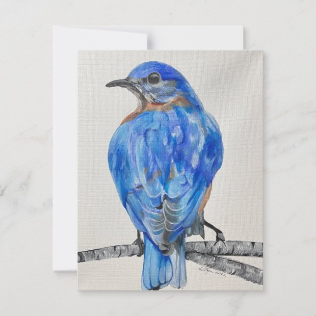 Cartes Pour Fêtes Annuelles American Bluebird  (Devant)