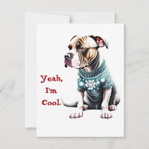 Cartes Pour Fêtes Annuelles American Staffordshire Terrier Sweat de Noël