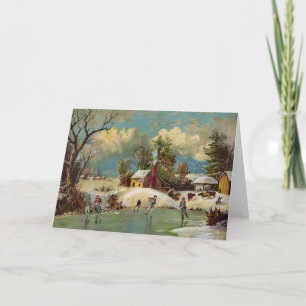 Cartes Pour Fêtes Annuelles American Winter Life