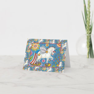 Cartes Pour Fêtes Annuelles AMÉRICANA WHIMSYNICKER PATRIOTIQUE PONY Imaginaire
