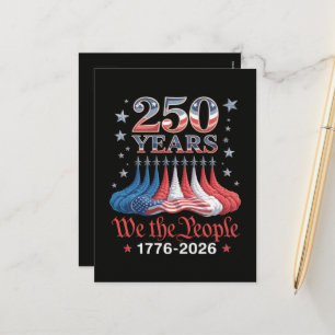 Cartes Pour Fêtes Annuelles Amérique 250 Ans 4 juillet