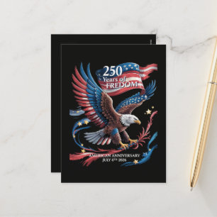 Cartes Pour Fêtes Annuelles Amérique 250 Ans de Liberté 1776-2026