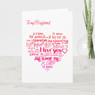 Cartes Pour Fêtes Annuelles Ami de Mot-Nuage de coeur de Saint-Valentin