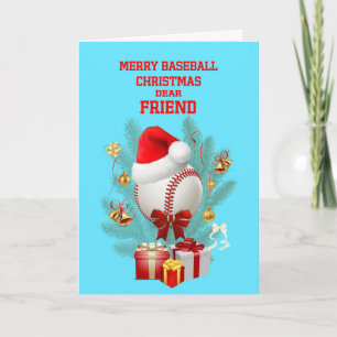 Cartes Pour Fêtes Annuelles Ami Noël Baseball