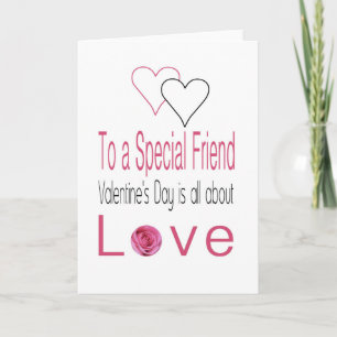 Cartes Pour Fêtes Annuelles ami spécial Roses Heureuses Saintes-Valentin