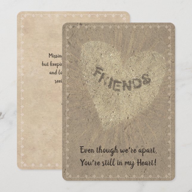 Cartes Pour Fêtes Annuelles Amis (Devant / Derrière)