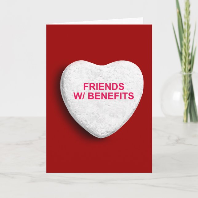 CARTES POUR FÊTES ANNUELLES AMIS AVEC BÉNÉFICES COEUR DE CANDY (Devant)