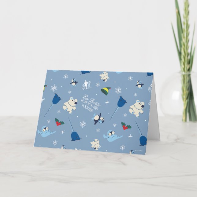 Cartes Pour Fêtes Annuelles Amis des Animaux "Au revoir Buddy" Motif d'Hiver (Devant)