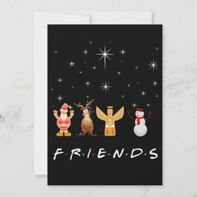 Cartes Pour Fêtes Annuelles Amis Noël (Devant)
