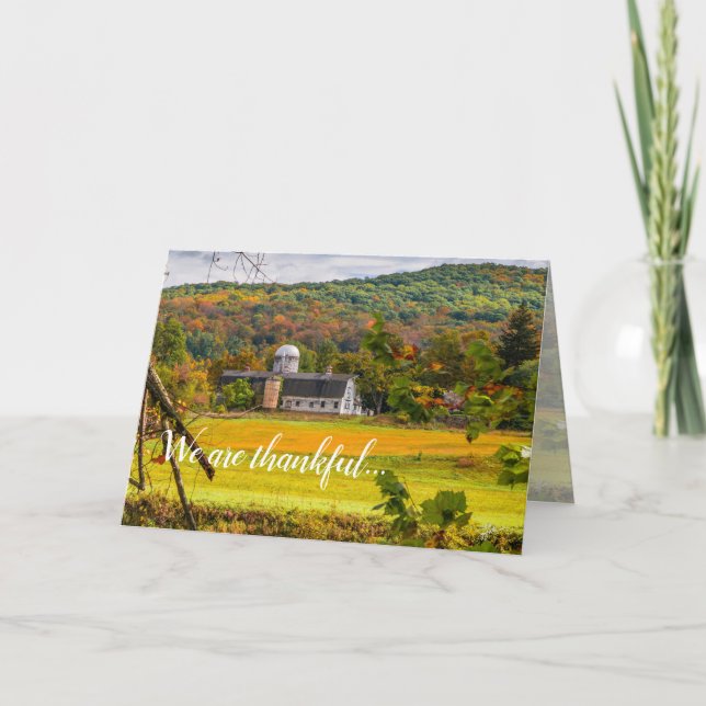 Cartes Pour Fêtes Annuelles Amitié de Thanksgiving Thankful Fall Automne (Devant)