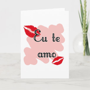 Cartes Pour Fêtes Annuelles AMO de te d'Eu - Brésilien - je t'aime