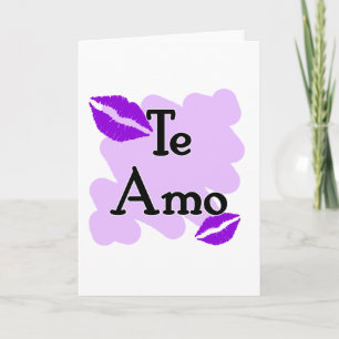 Cartes Pour Fêtes Annuelles AMO de Te - Espagnol - je t'aime