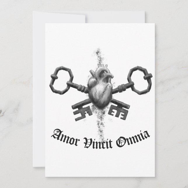Cartes Pour Fêtes Annuelles Amor Vincit Omnia (Devant)