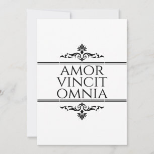Cartes Pour Fêtes Annuelles Amor Vincit Omnia - L'Amour Conquiert Tous