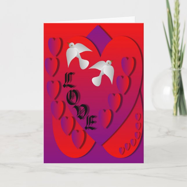 Cartes Pour Fêtes Annuelles Amour (Devant)