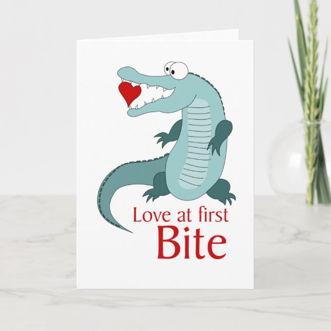 Cartes Pour Fêtes Annuelles Amour à la première morsure (Devant)