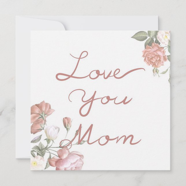 Cartes Pour Fêtes Annuelles Amour à Maman (Devant)