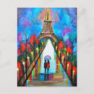 Cartes Pour Fêtes Annuelles Amour à Paris romantique giftart valentine spécial