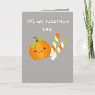 Cartes Pour Fêtes Annuelles Amour Anniversaire Nous allons Ensemble Citrouille