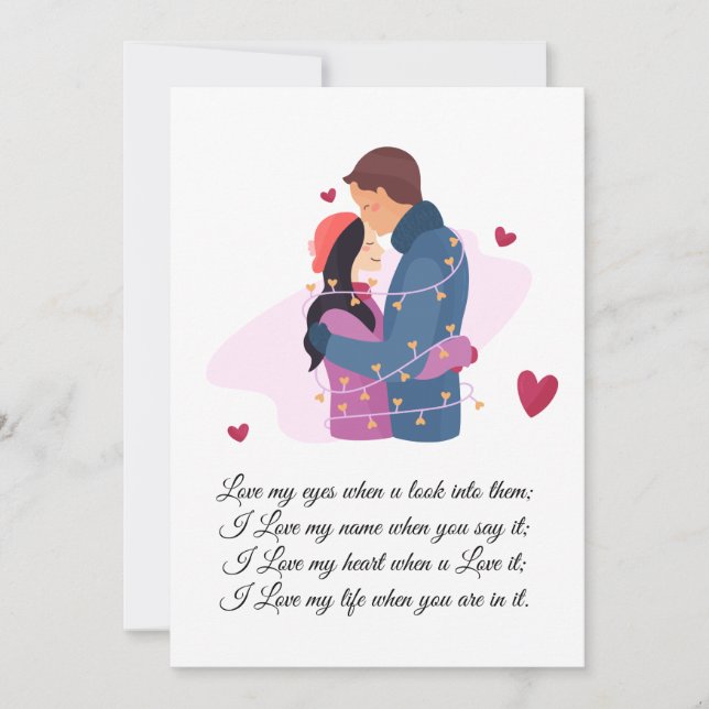 Cartes Pour Fêtes Annuelles amour bricolage (Devant)
