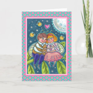 CARTES POUR FÊTES ANNUELLES AMOUR BUGS, FLIX & PLEINE LUNE, CUTE VALENTINE