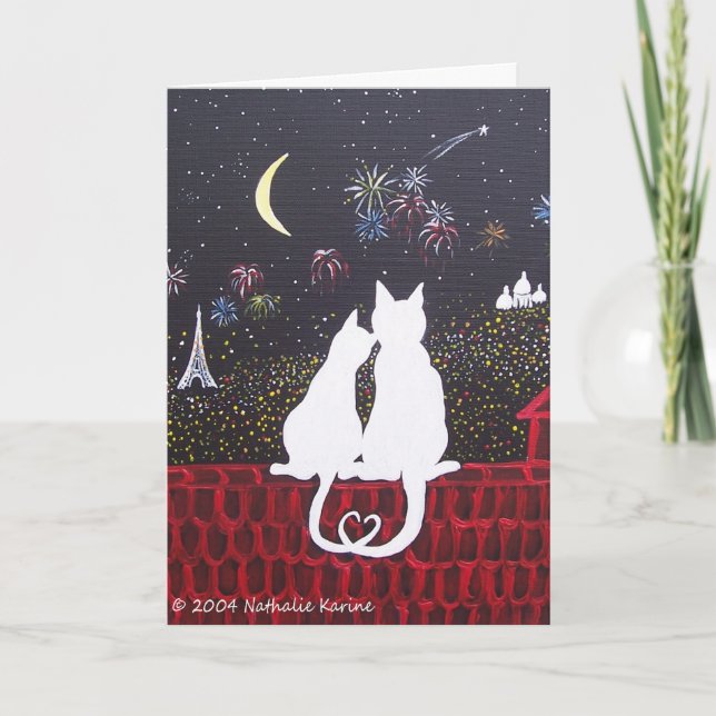 Cartes Pour Fêtes Annuelles Amour dans l'à Paris de Paris - de L'Amour (Devant)