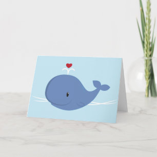 Cartes Pour Fêtes Annuelles Amour de baleine