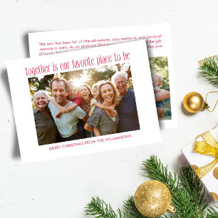 Cartes Pour Fêtes Annuelles Amour de famille sentimental Multi Photo Rouge Noë