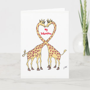 Cartes Pour Fêtes Annuelles Amour de girafe