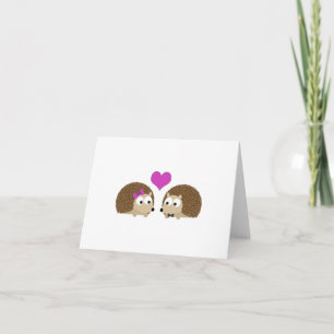Cartes Pour Fêtes Annuelles Amour de hérisson