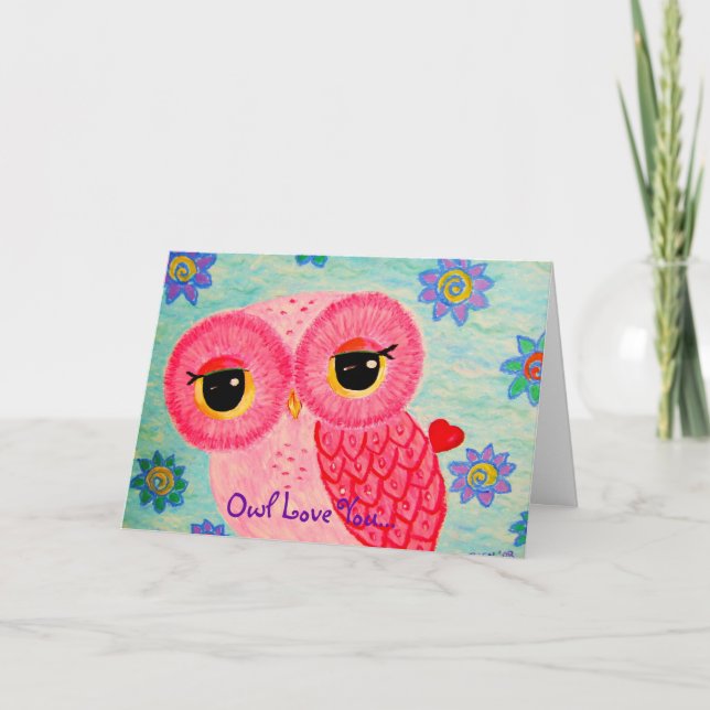 Cartes Pour Fêtes Annuelles Amour de hibou vous toujours (Devant)
