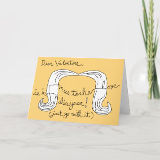 Cartes Pour Fêtes Annuelles Amour de la moustache
