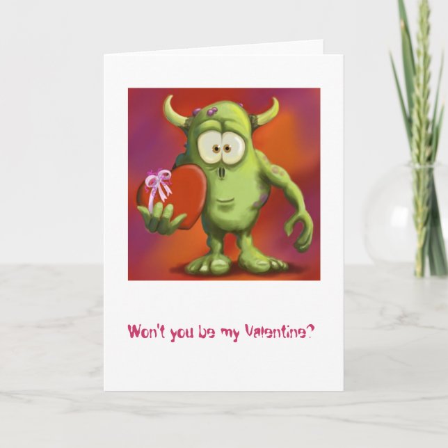Cartes Pour Fêtes Annuelles Amour de monstre (Devant)