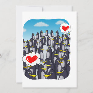 Cartes Pour Fêtes Annuelles Amour de pingouin pour la Saint-Valentin