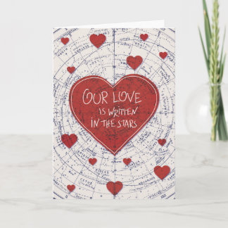 Cartes Pour Fêtes Annuelles Amour écrit dans les étoiles
