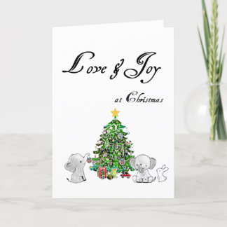 Cartes Pour Fêtes Annuelles Amour et joie à Noël - CARD