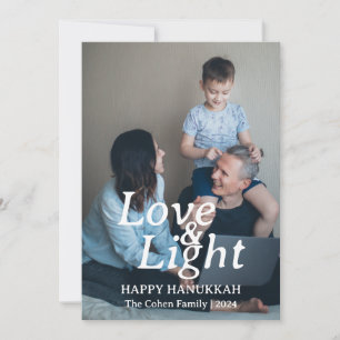 Cartes Pour Fêtes Annuelles Amour et lumière Famille Hanoukka Une photo