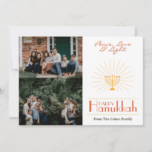 Cartes Pour Fêtes Annuelles Amour et lumière Hanoukka famille photo collage