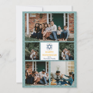 Cartes Pour Fêtes Annuelles Amour et lumière   Hanoukka famille photo collage