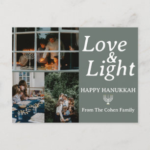 Cartes Pour Fêtes Annuelles Amour et lumière Hanoukka famille photo collage