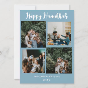 Cartes Pour Fêtes Annuelles Amour et lumière Hanoukka famille photo collage