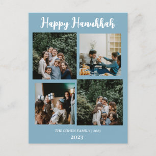 Cartes Pour Fêtes Annuelles Amour et lumière Hanoukka famille photo collage