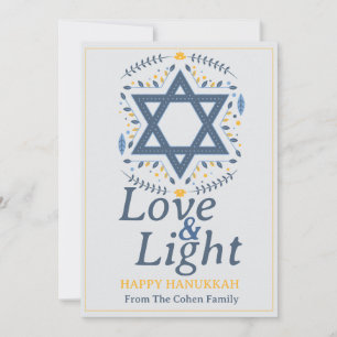 Cartes Pour Fêtes Annuelles Amour et lumière Hanoukka famille photo collage