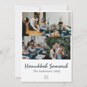 Cartes Pour Fêtes Annuelles Amour et lumière Hanoukka photo de la famille Co