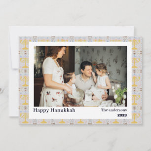 Cartes Pour Fêtes Annuelles Amour et lumière Photo de famille Hanoukka simpl