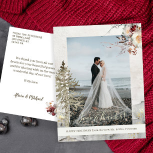 Cartes Pour Fêtes Annuelles Amour et merci aux jeunes mariés Noël photo