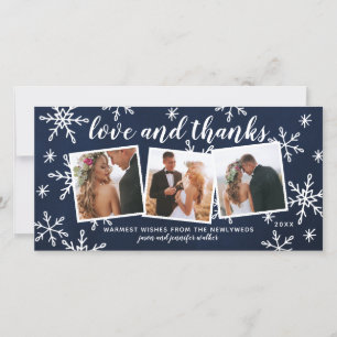 Cartes Pour Fêtes Annuelles Amour et Merci Vacances Mariage Merci Marine