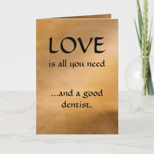Cartes Pour Fêtes Annuelles Amour et un bon dentiste