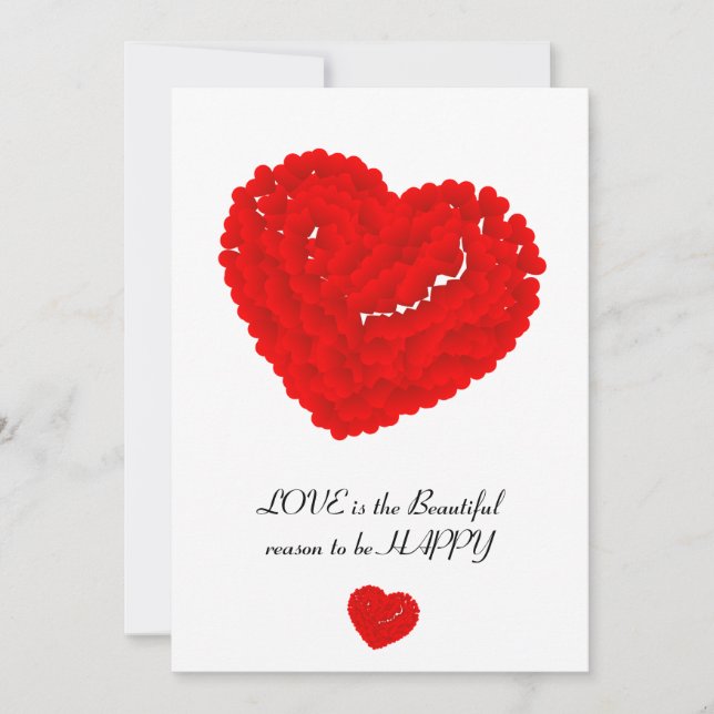 Cartes Pour Fêtes Annuelles amour heureux bricolage (Devant)